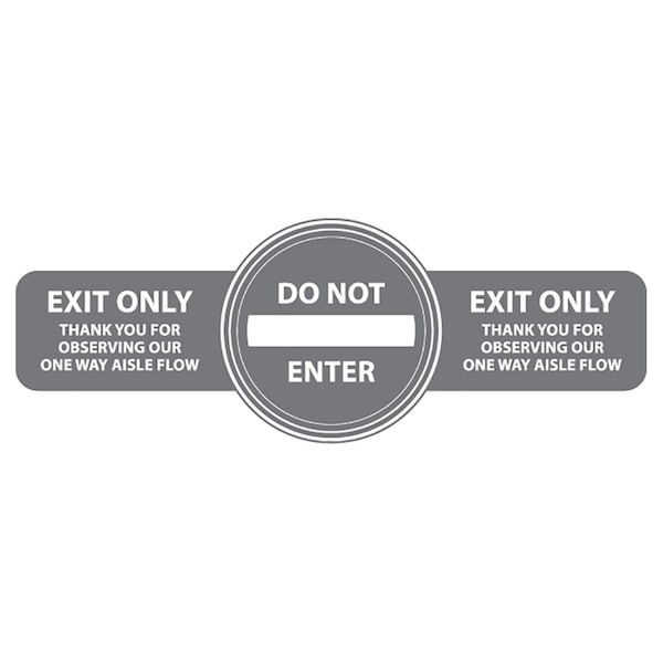 Identity Group EXIT Only, Do Not Enter, Gray, 15" 8635GY